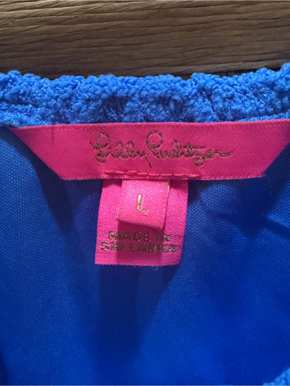 Lilly Pulitzer Blue Lana Thistle Trellis Lace Off Shoulder Skort Romper Size L - Picture 5 of 6
